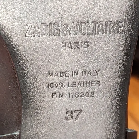 ZADIG &amp; VOLTAIRE Leather Block Heel Ankle Boots