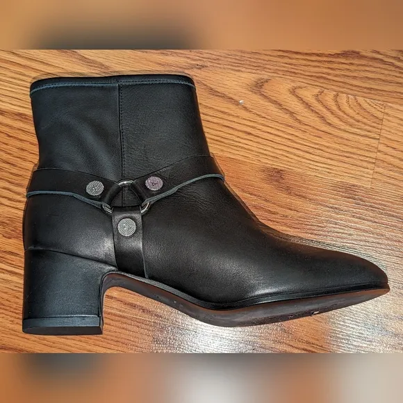 ZADIG &amp; VOLTAIRE Leather Block Heel Ankle Boots
