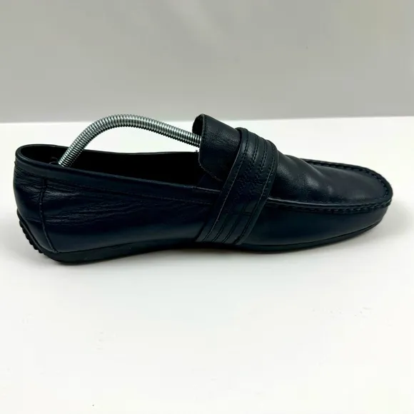 Zanzara Men's Van Eyck Blue Soft Leather‎ Loafers Shoes Size 11
