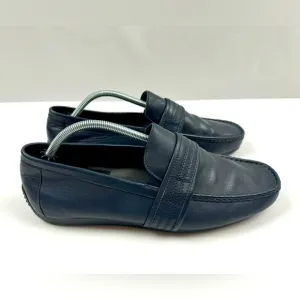 Zanzara Men's Van Eyck Blue Soft Leather‎ Loafers Shoes Size 11