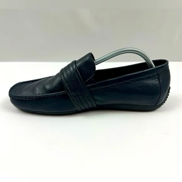 Zanzara Men's Van Eyck Blue Soft Leather‎ Loafers Shoes Size 11