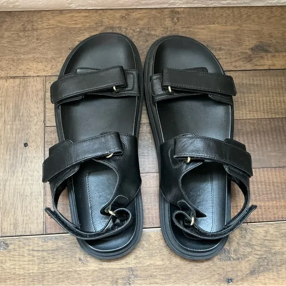 Zara Adhesive Strap Low Heel Sandals Size Large Size 40