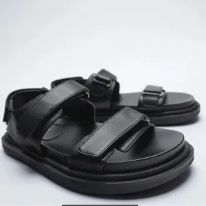 Zara Adhesive Strap Low Heel Sandals Size Large Size 40