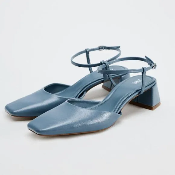 ZARA Block Heel Shoes NWT