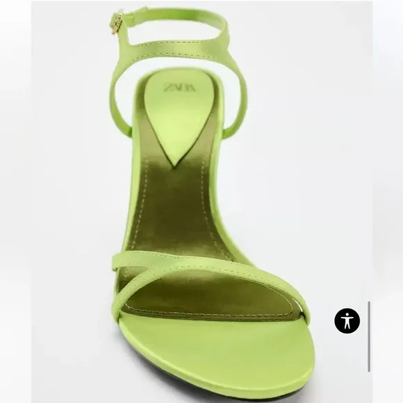 🖤Zara Elegant Lime Green Stiletto Sandals