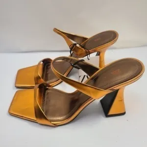 ZARA Heeled Metallic Sandals 1323/110