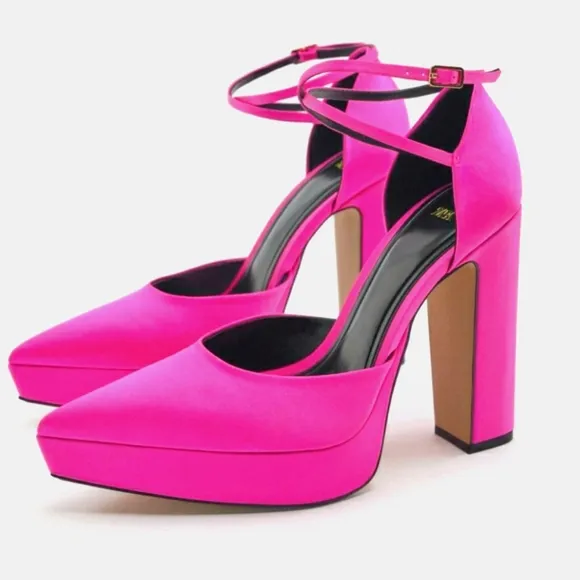 Zara HEELED PLATFORM SHOES bloggers Favorite