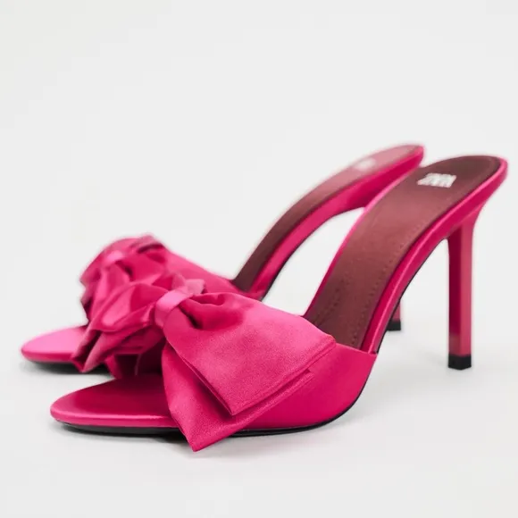 Zara HIGH-HEEL SANDALS WITH BOW
