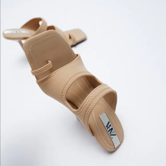 ZARA NEOPRENE HIGH-HEEL SANDALS