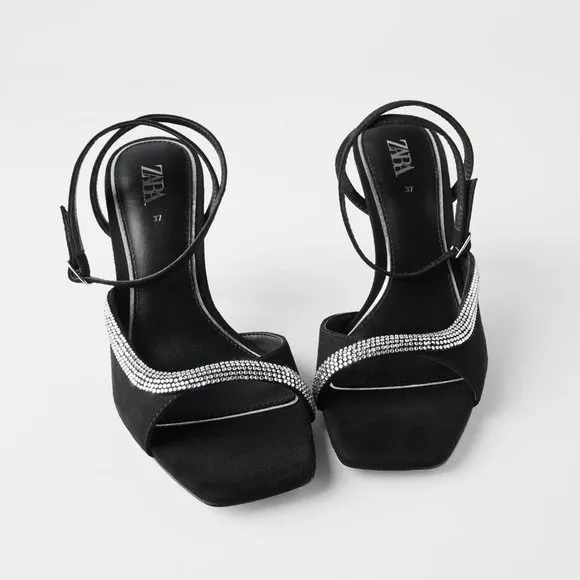 ZARA RHINESTONE SANDALS