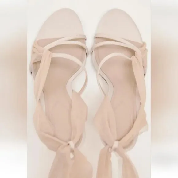 ZARA TULLE HEEL SANDALS