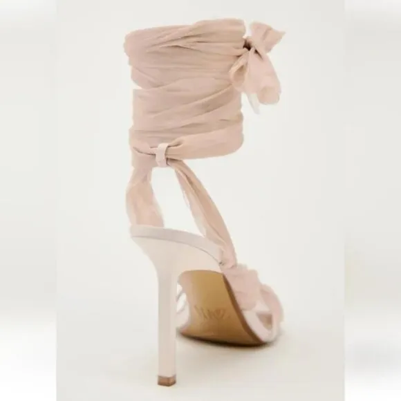 ZARA TULLE HEEL SANDALS