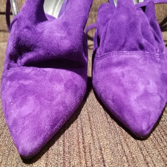 Zara Women's Shoes Heels Leather Color Purple Size US 11
