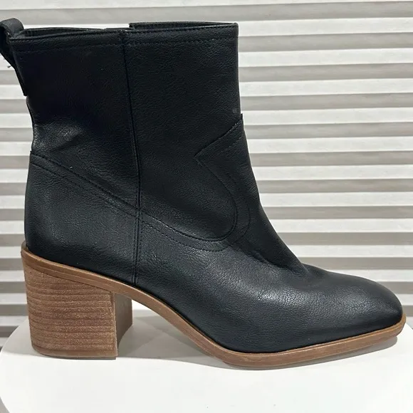 🌸ZODIAC🌸 Lovie Block Heel Western Boots Black Size: 9.5